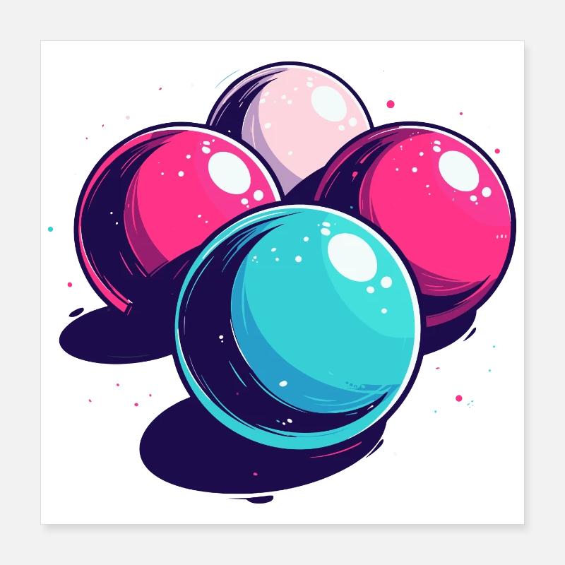 Boules de billard Poster 40 x 40 cm