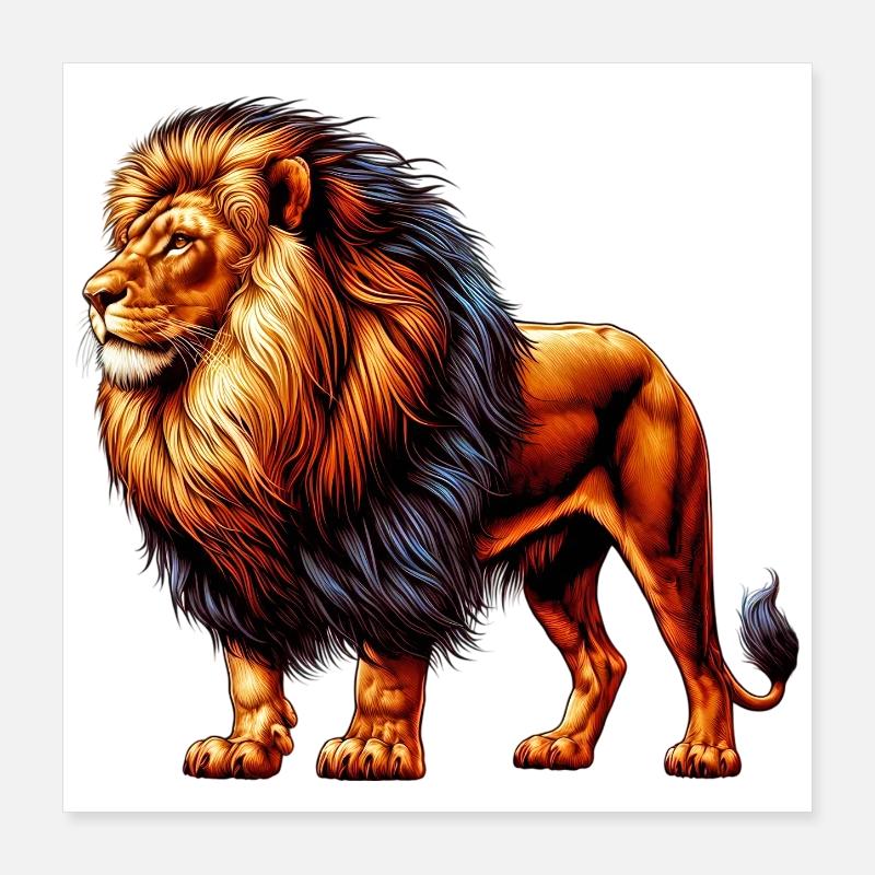 Löwe Poster 40x40 cm