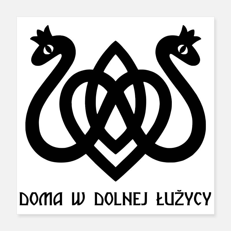Schlangenherz schwarz Poster 40x40 cm