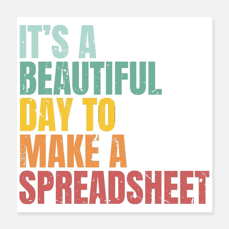 Belle journée pour la phrase de nerd sur table de calcul Poster 40 x 40 cm