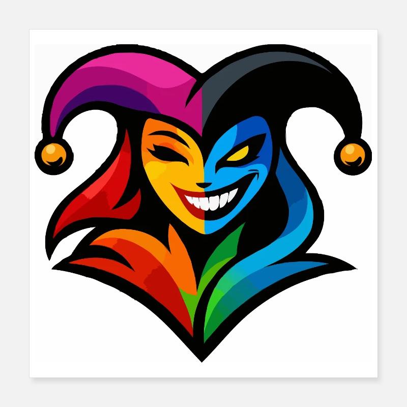 Cœur de Bouffon Joyeux Poster 40 x 40 cm