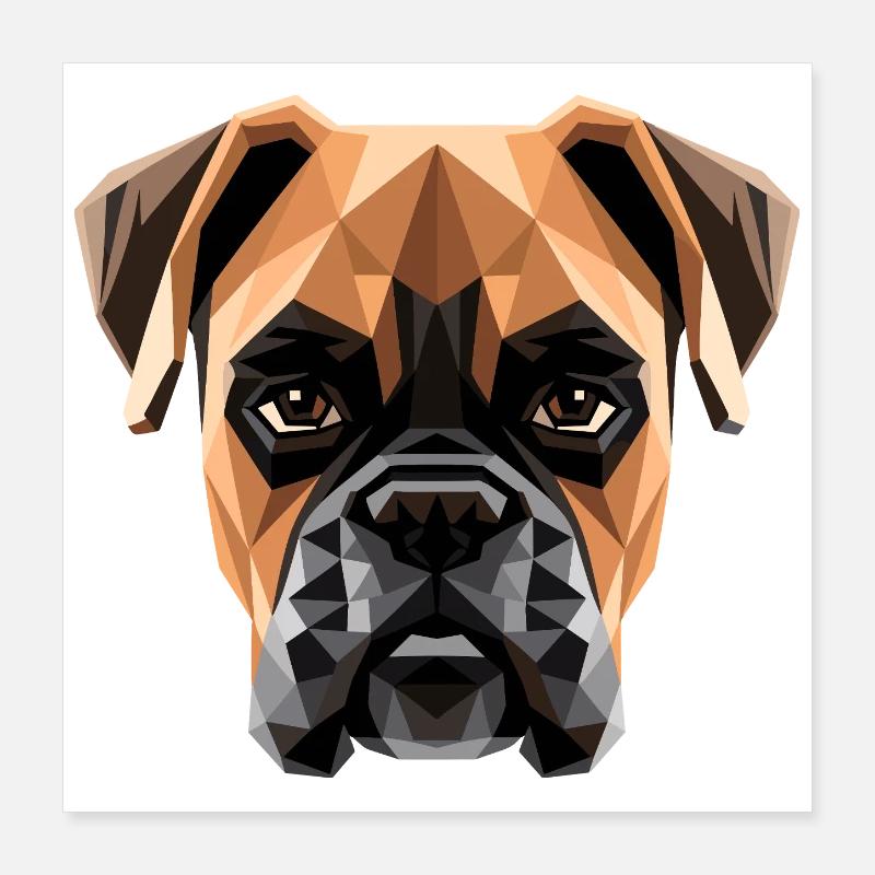 Deutscher Boxer Hunde Boxerverein German Boxer Poster 40x40 cm