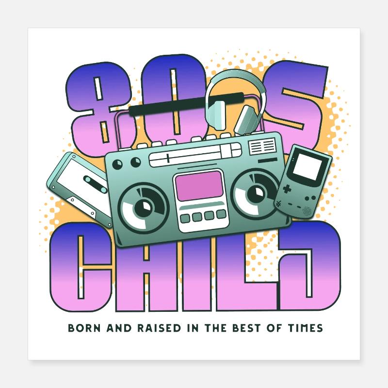 80s Child Poster 16" x 16" (40x40 cm)