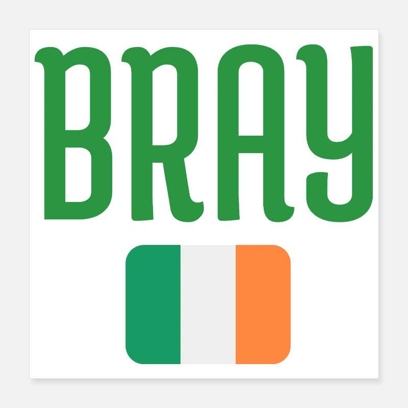 Drapeau d’Irlande de Bray Poster 40 x 40 cm