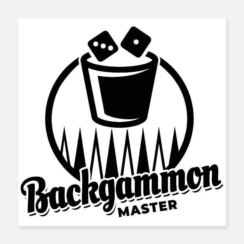 Backgammon Master | Brettspiel | Geschenk Poster 40x40 cm