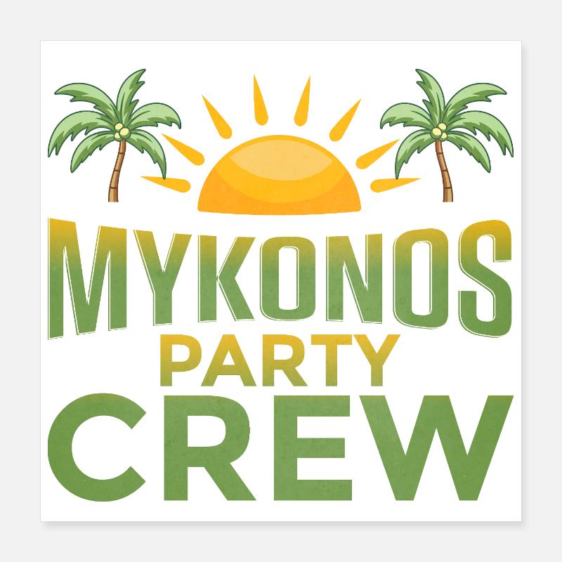 Mexiko Party Crew Poster 40x40 cm