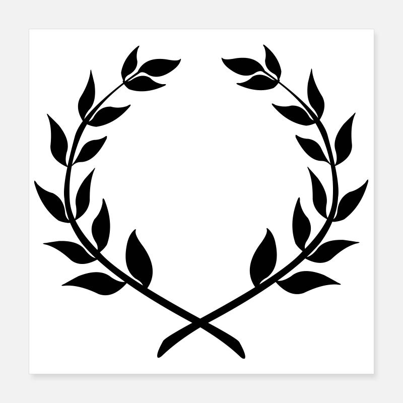 Winner wreath laurel wreath Poster 16" x 16" (40x40 cm)
