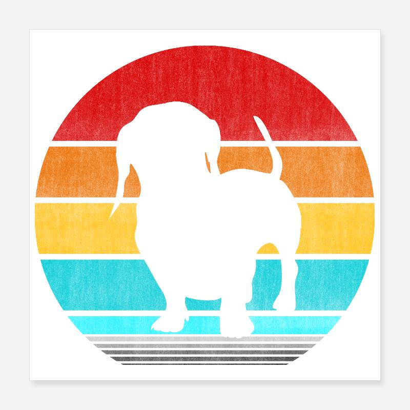 teckel Poster 40 x 40 cm