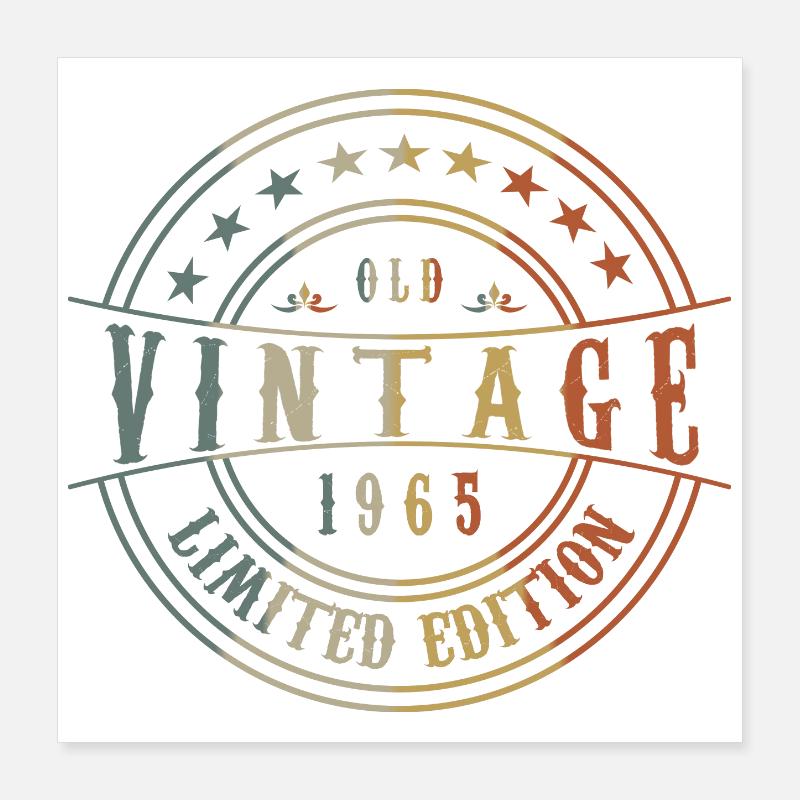 1965 Old Vintage Poster 40x40 cm