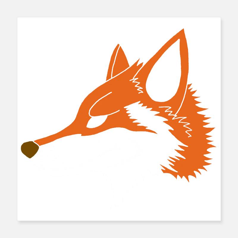 Rusé comme un renard Poster 40 x 40 cm