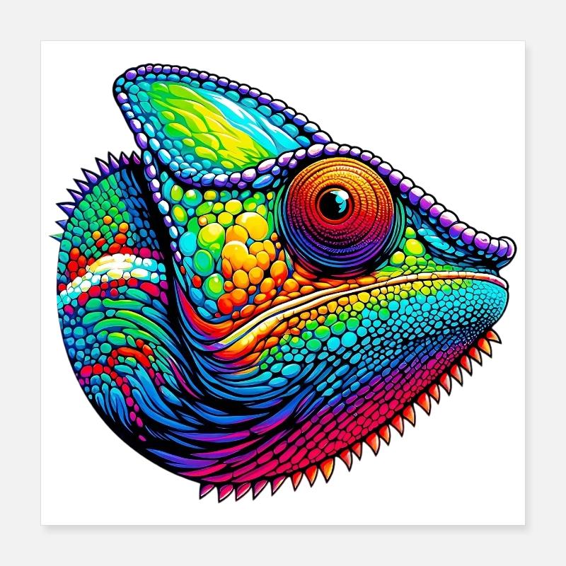 Chameleon Poster 16" x 16" (40x40 cm)