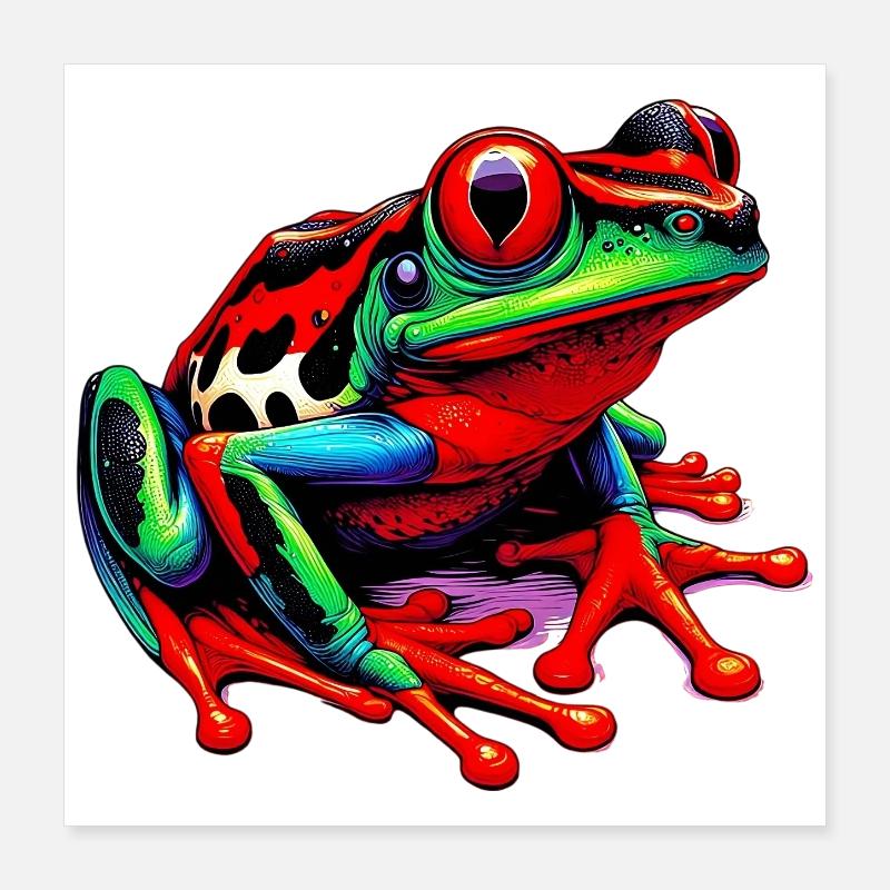 Frosch Poster 40x40 cm