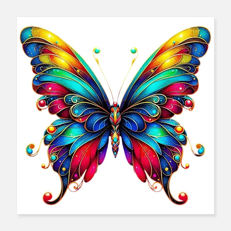 Schmetterling Poster 40x40 cm