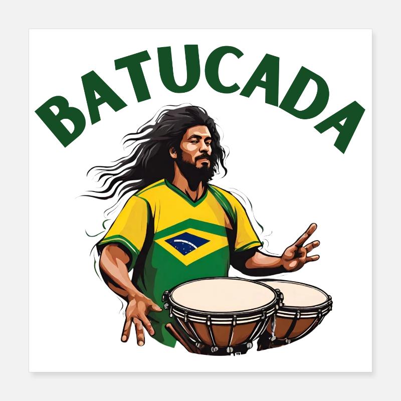 Batucada, batucada player, percussion Poster 16" x 16" (40x40 cm)