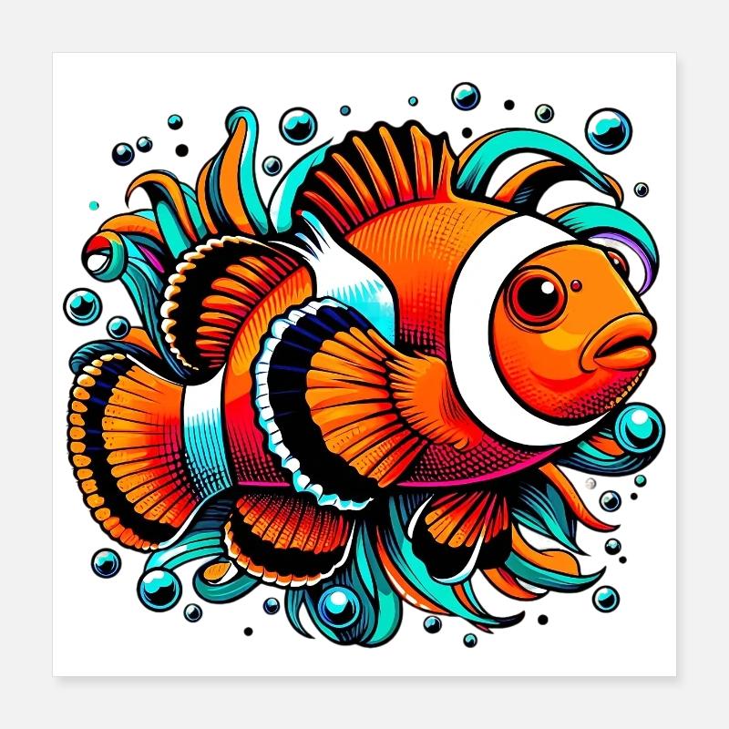 Clownfisch Poster 40x40 cm