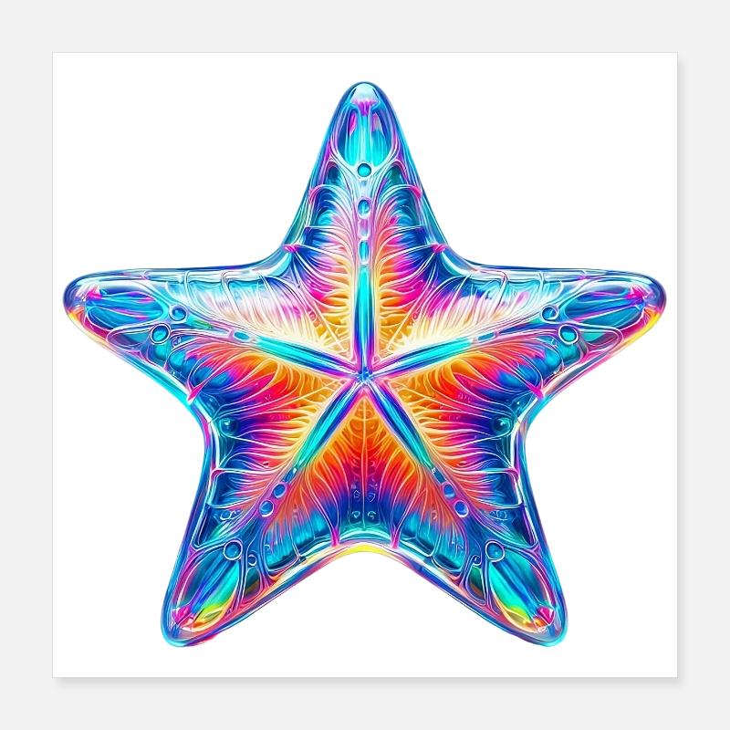 Starfish Poster 16" x 16" (40x40 cm)
