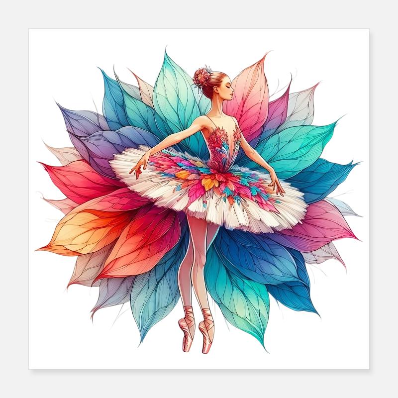 Danseuse de ballet avec tutu Poster 40 x 40 cm