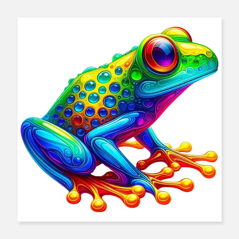 Frosch Poster 40x40 cm