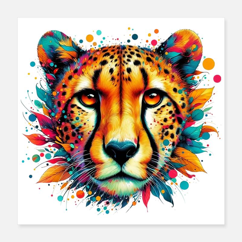 Gepard Poster 40x40 cm