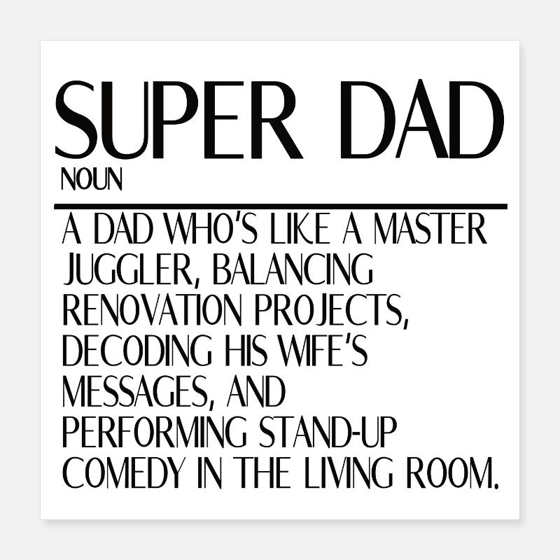 Super Papa – Multitasking ohne Pause Poster 40x40 cm