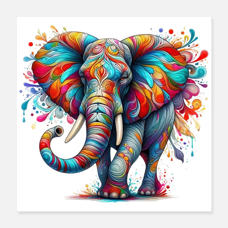 Elefant Poster 40x40 cm