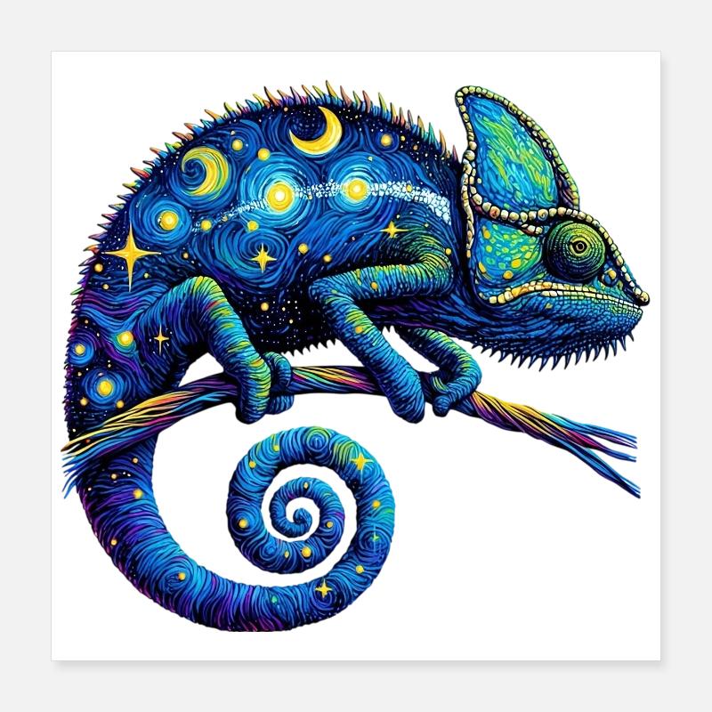 Caméléon Poster 40 x 40 cm