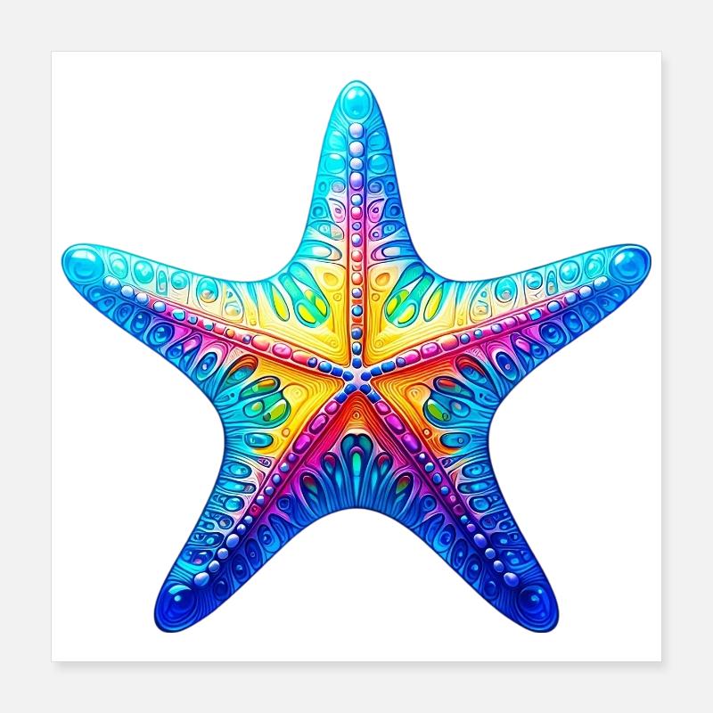 Étoile de mer Poster 40 x 40 cm