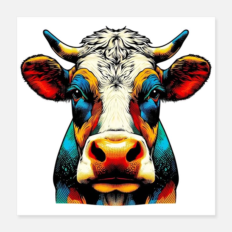 Kuh Poster 40x40 cm