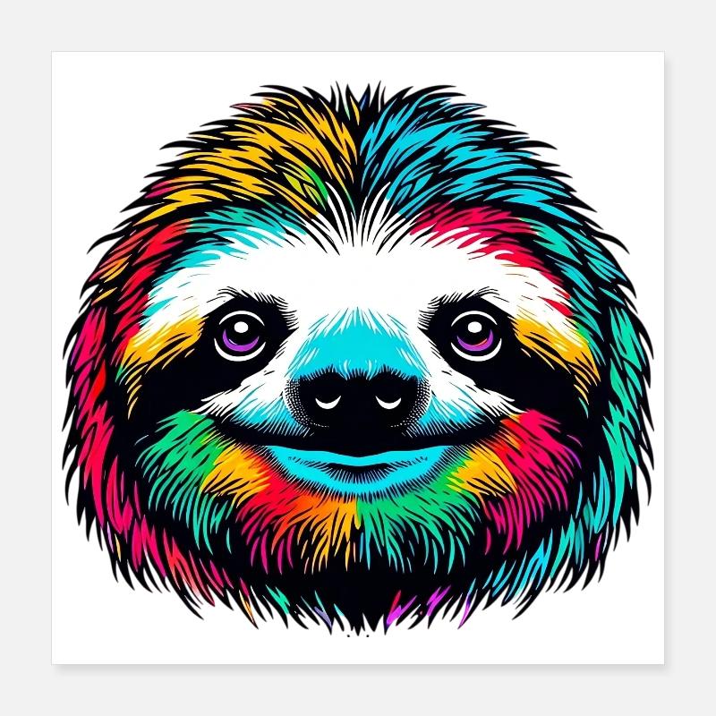 Faultier Poster 40x40 cm