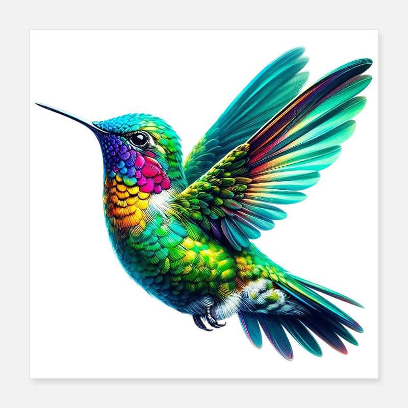 Kolibri Poster 40x40 cm