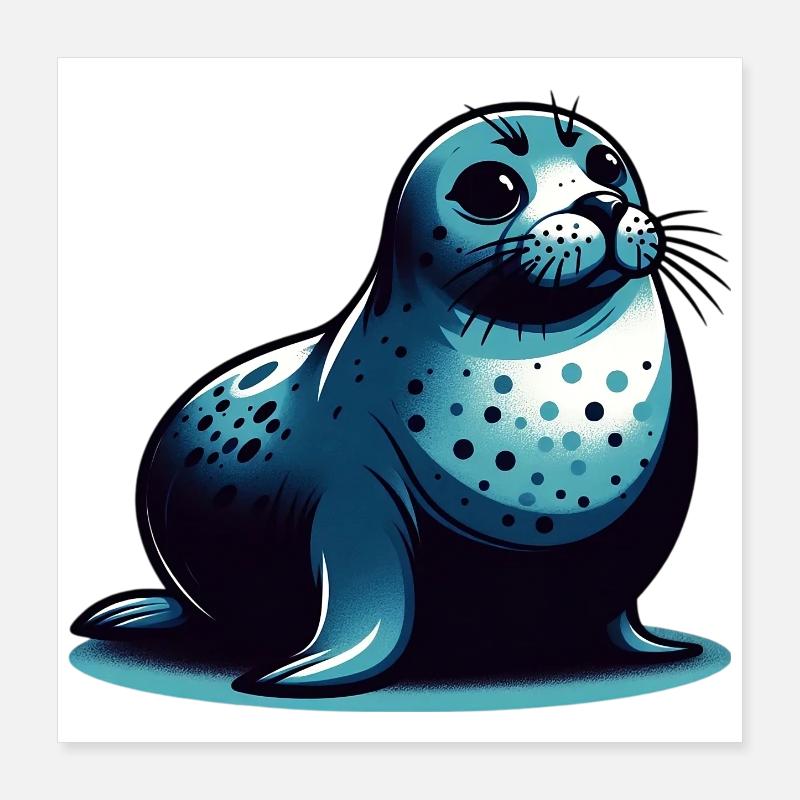 Phoque Poster 40 x 40 cm