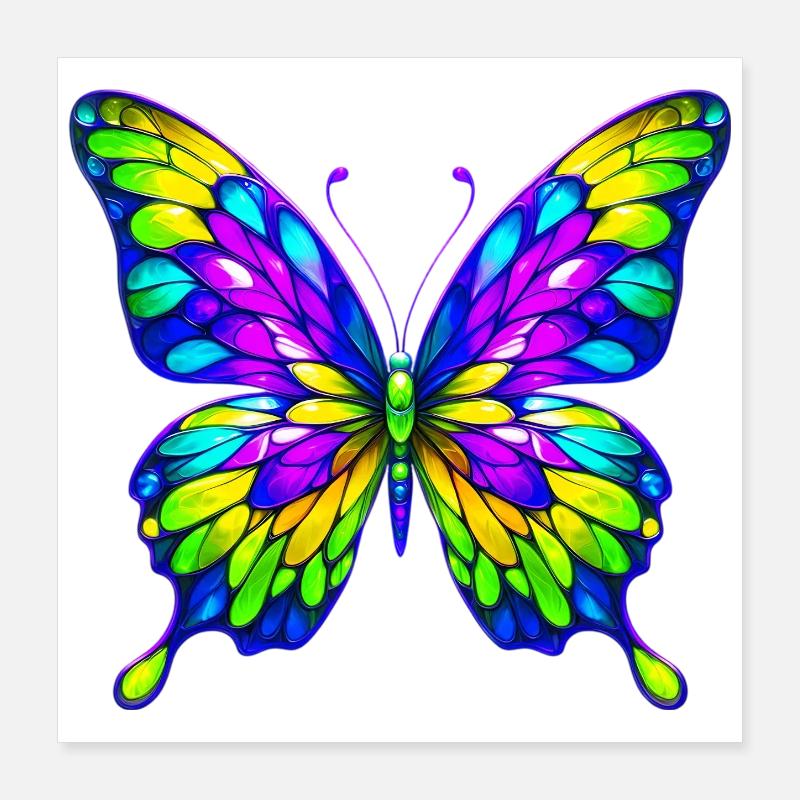 Schmetterling Poster 40x40 cm