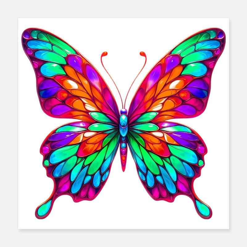 Papillon Poster 40 x 40 cm