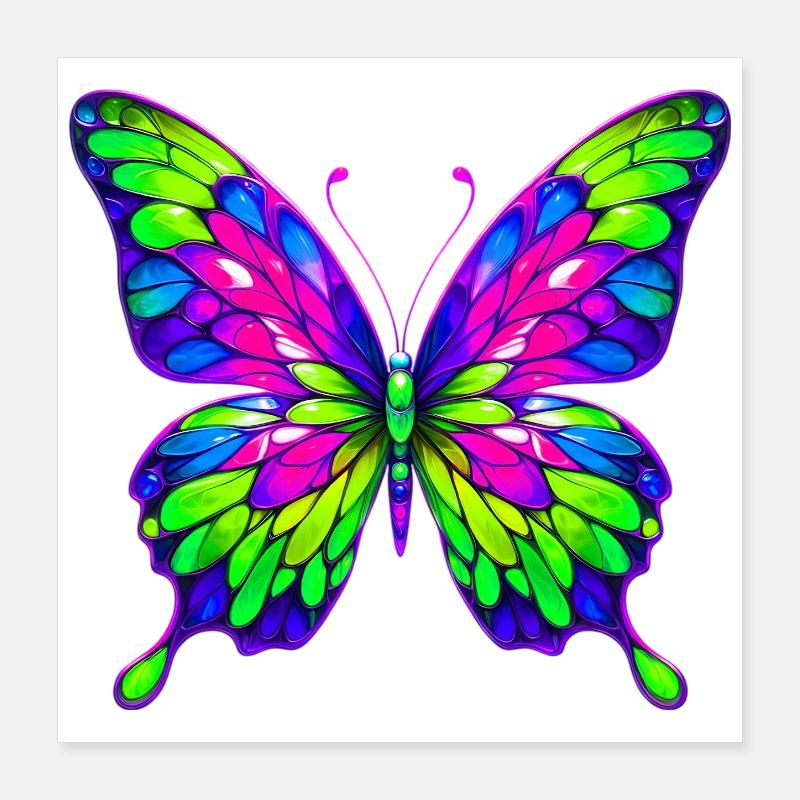 Butterfly Poster 16" x 16" (40x40 cm)