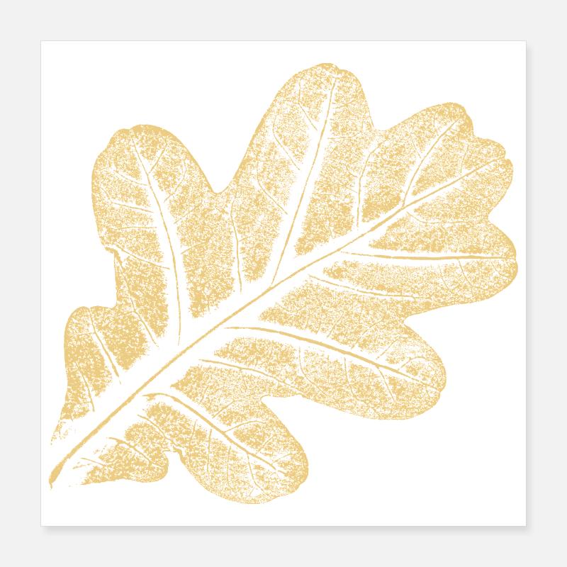 Leaf Oak / Oak Leaf - Nature Design Poster 16" x 16" (40x40 cm)