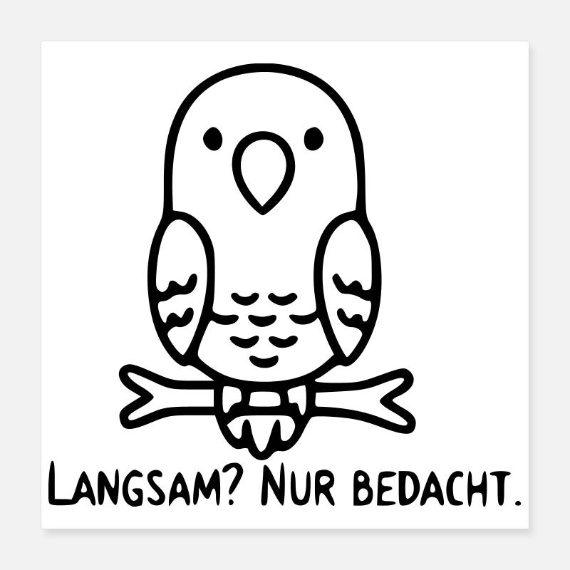 Bird Saying | Slow? Just considered. Poster 16" x 16" (40x40 cm)