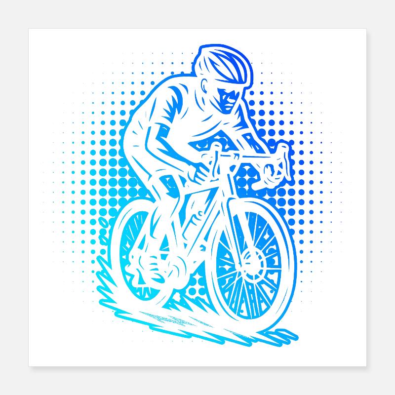 Attention aux fans de vélo de route, déclaration simple Poster 40 x 40 cm
