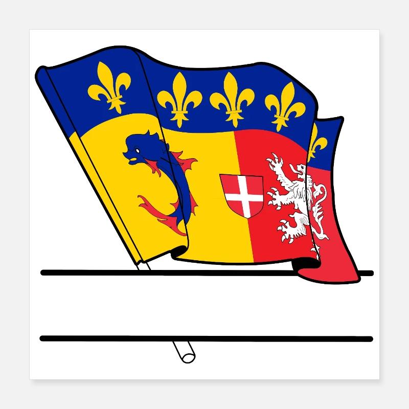 Espace texte Rhône-Alpes Poster 40 x 40 cm
