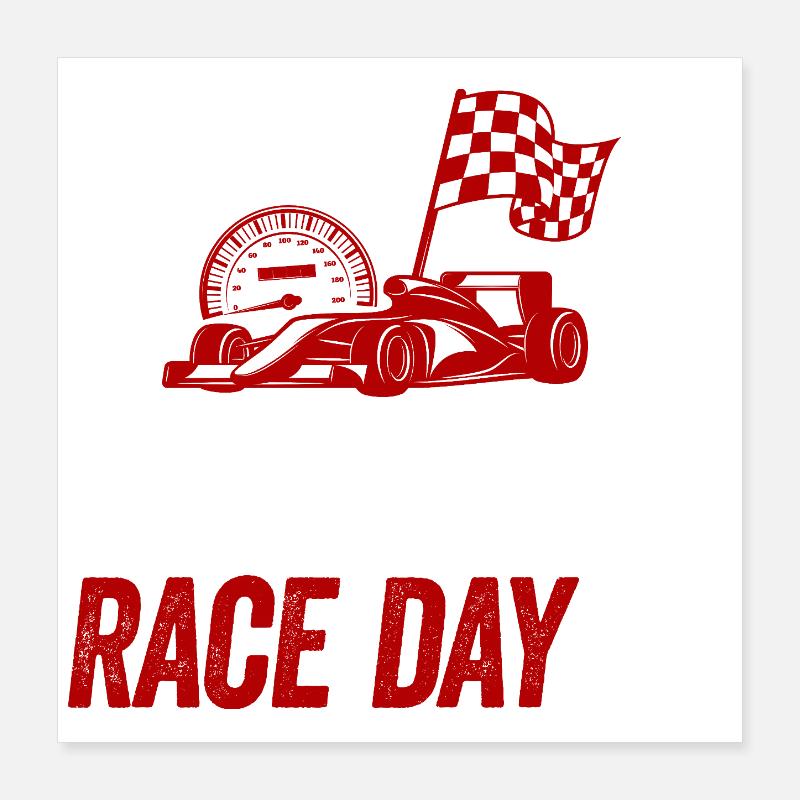 Logo du jour de la course SimRacing Poster 40 x 40 cm