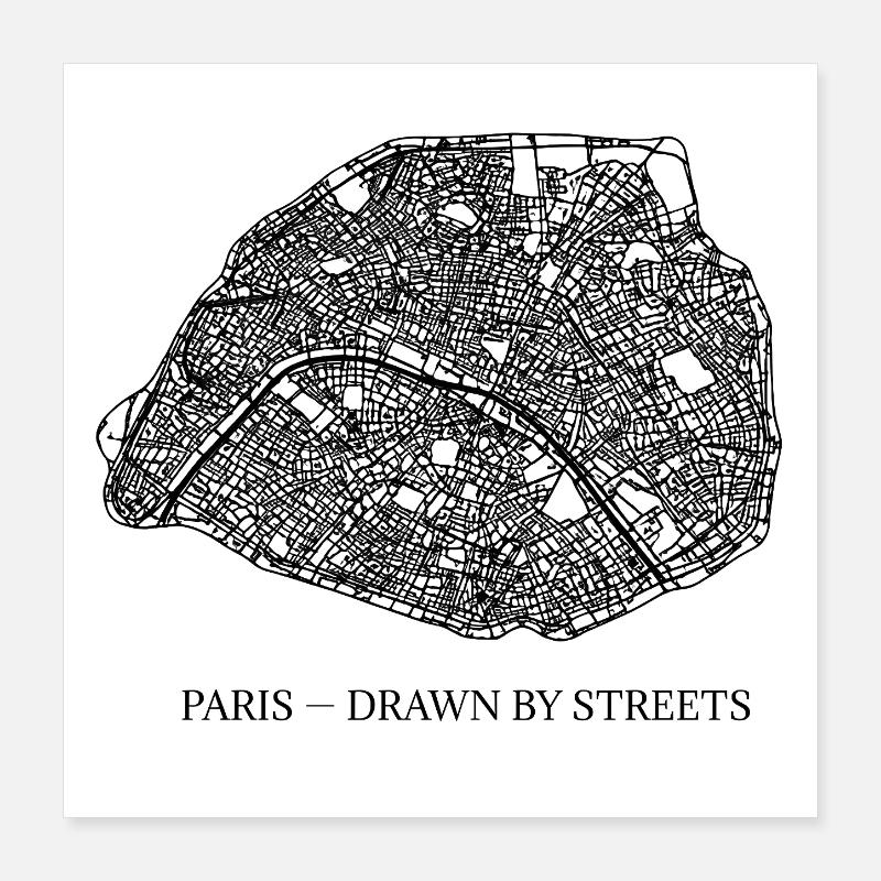 Paris Poster 40x40 cm