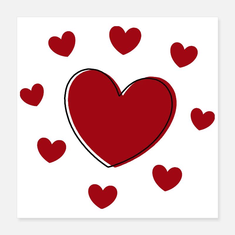 Cadeau rouge de la Saint-Valentin Poster 40 x 40 cm