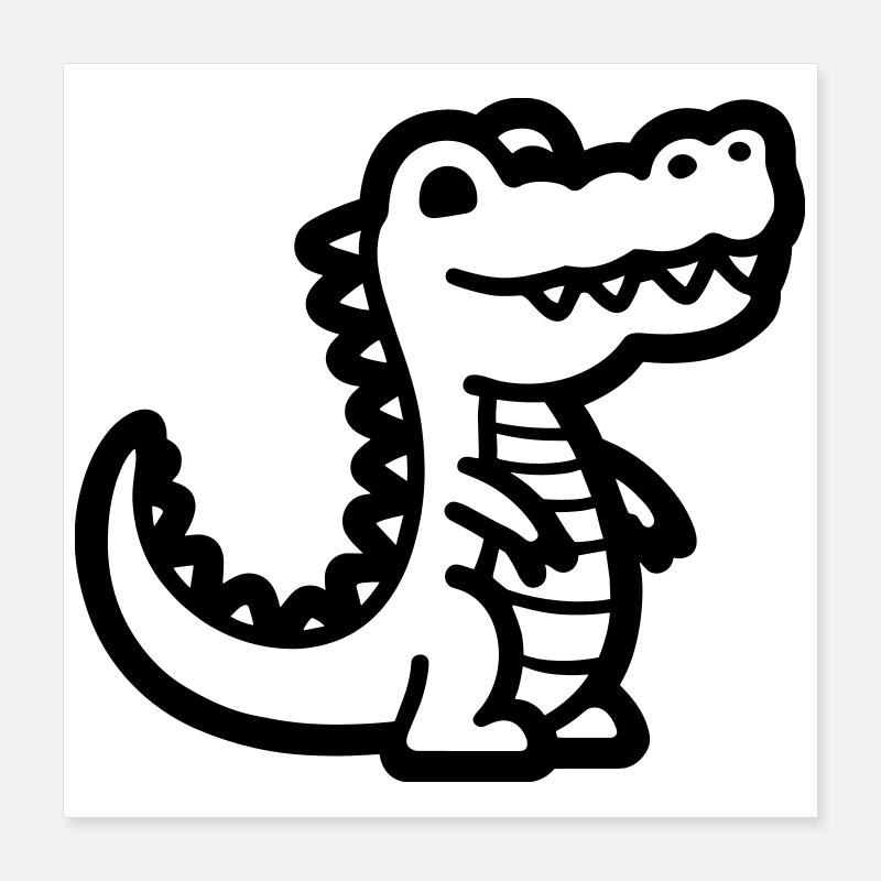 alligator Poster 40 x 40 cm