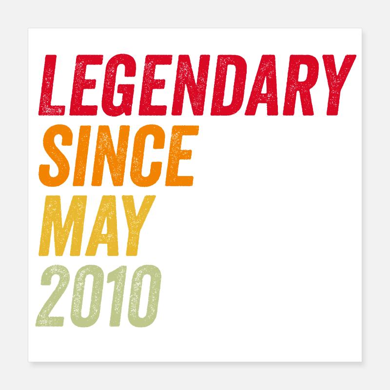 16. Geburtstag 16 Jahre Mai 2010 Poster 40x40 cm