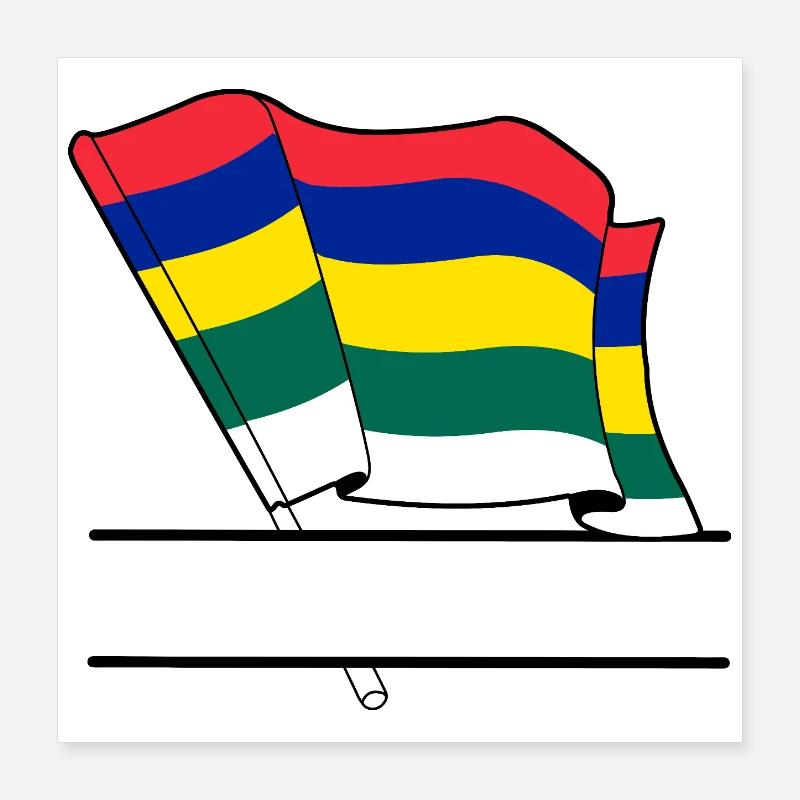 Terschelling Flag – Custom Island Design Poster 16" x 16" (40x40 cm)