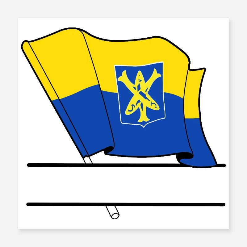 Zandvoort Custom Flag Poster 40x40 cm