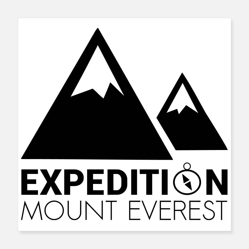 Expédition Mont Everest Poster 40 x 40 cm