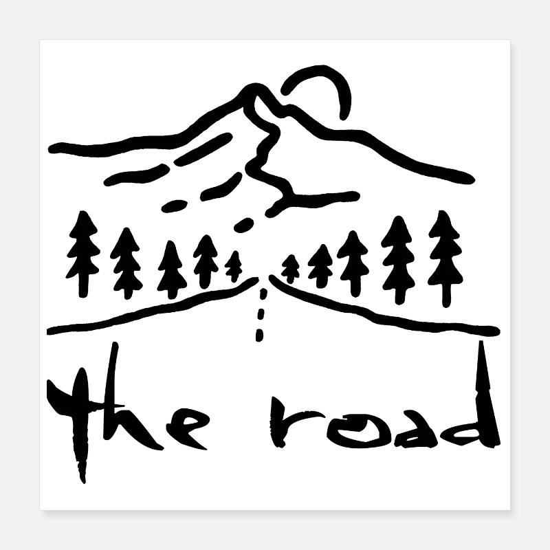 Die Schwarze Straße Poster 40x40 cm