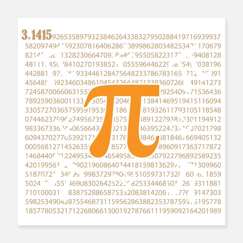 Pi-Tag - Glücklicher Pi-Tag Poster 40x40 cm