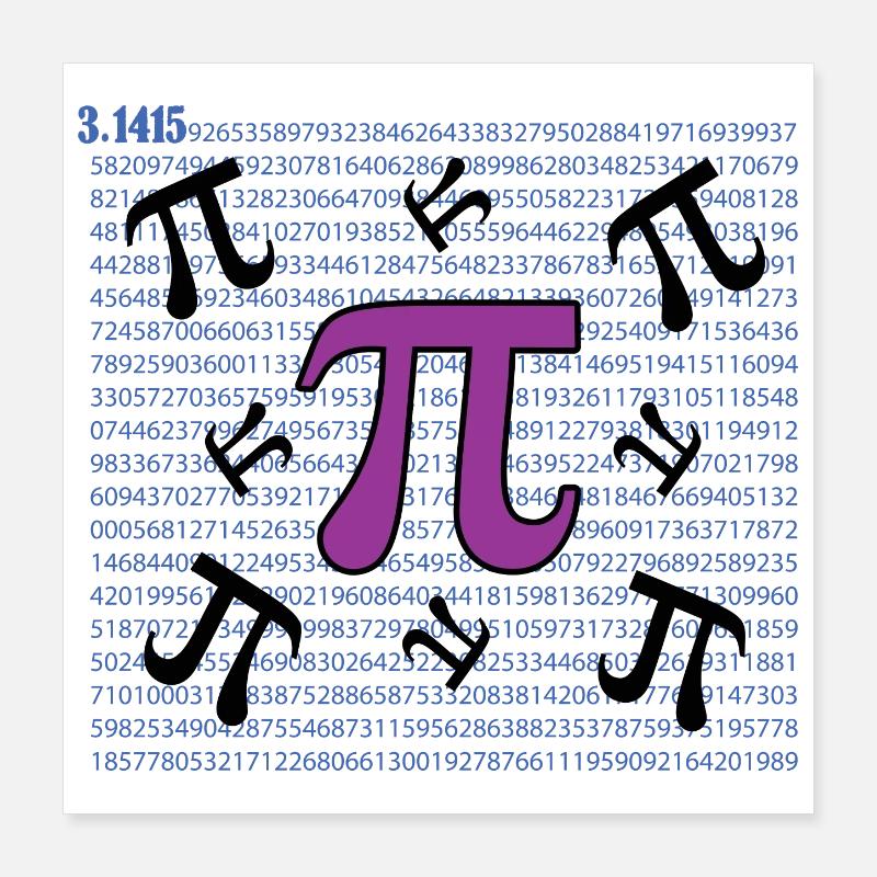 Pi-Tag - Glücklicher Pi-Tag Poster 40x40 cm