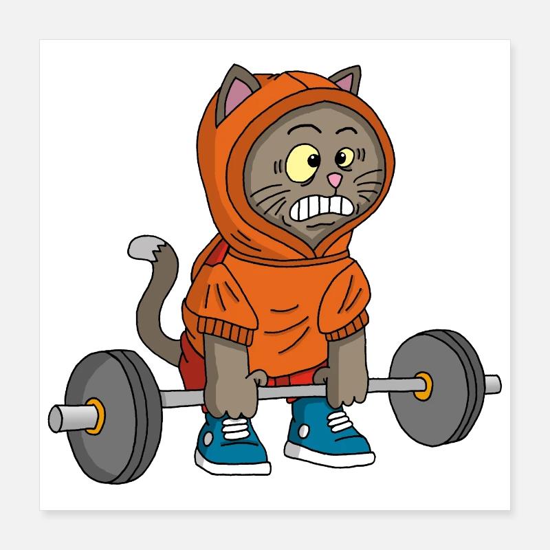 Die Kraft des Kätzchens Poster 40x40 cm